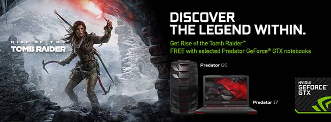 Acer ใจดี แจกฟรี Code เกม Rise of the Tomb Raider จาก GEFORCE