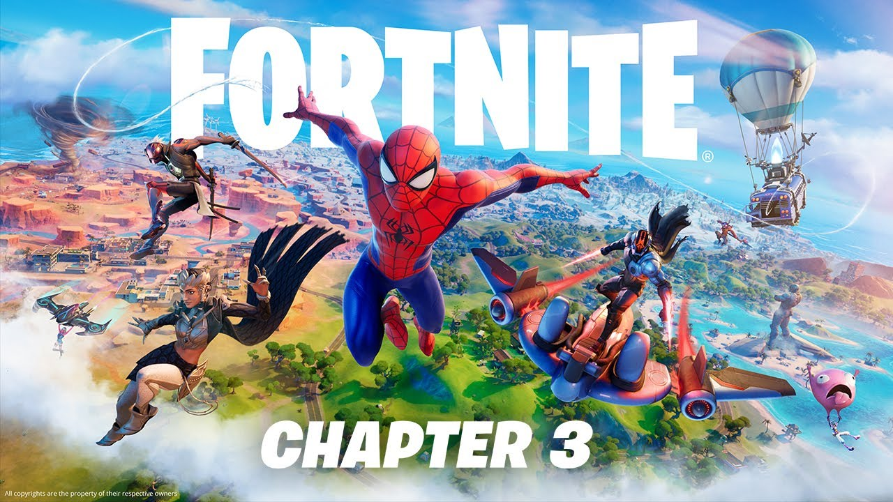 Fortnite Chapter 3 เผย โปสเตอร์ใหม่ จับมือร่วม Spider-Man, Gears of War และอีกมากมาย